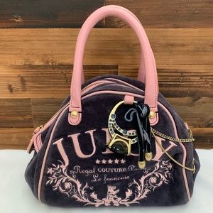 Juicy Couture Navy Velour Purse
